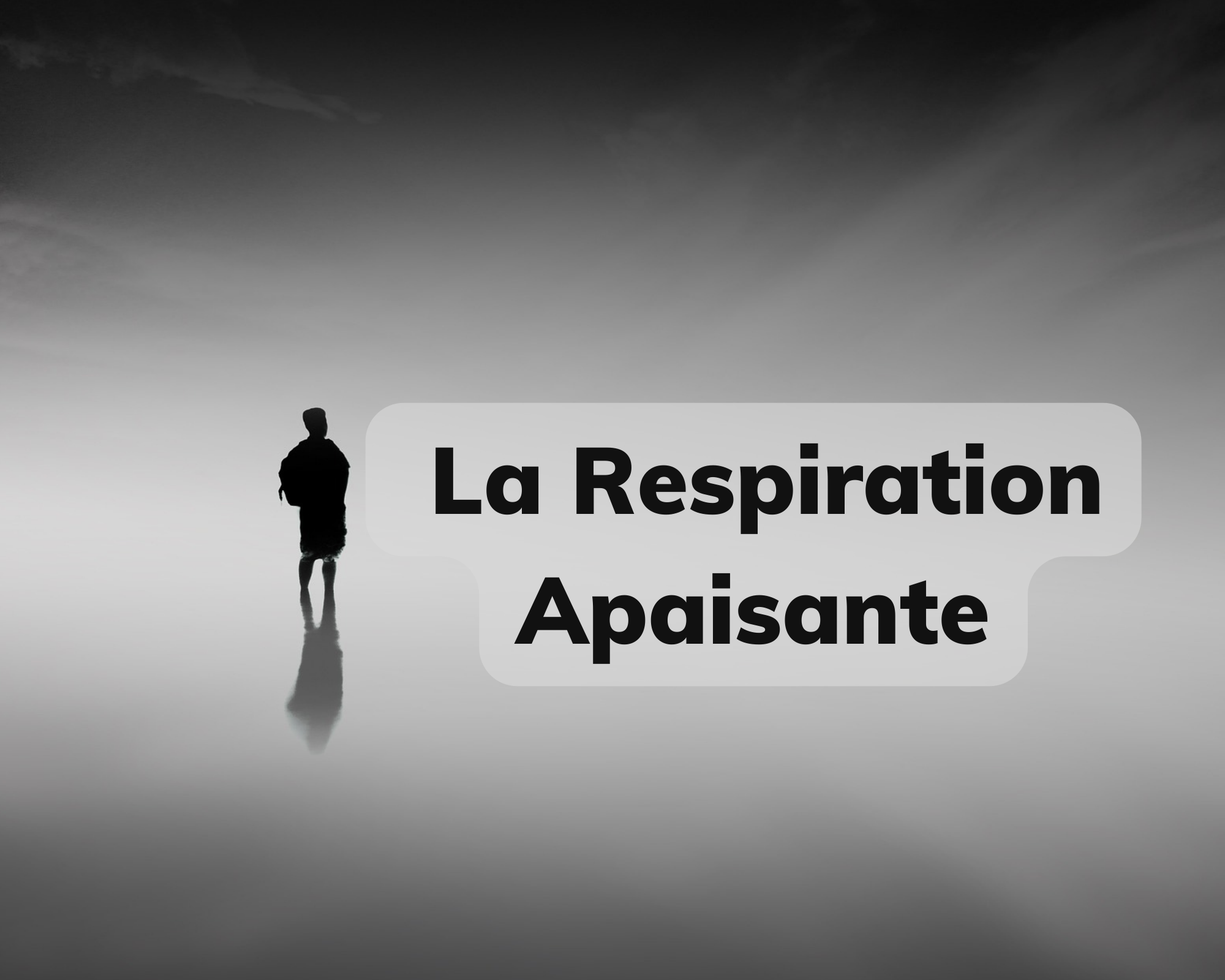 Homme dans le brouillard respiration appaisante