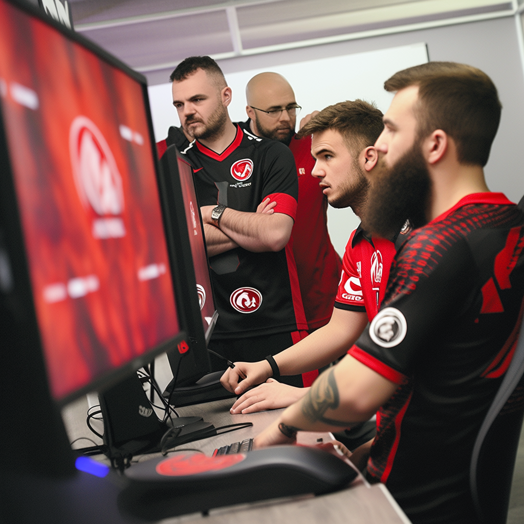 Equipe esport en bootcamp pour leur entraînement